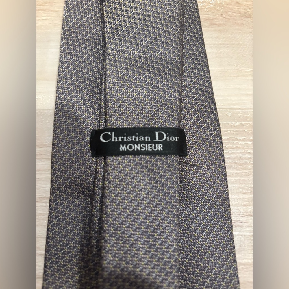 Dior Gray Gray Silk Tie